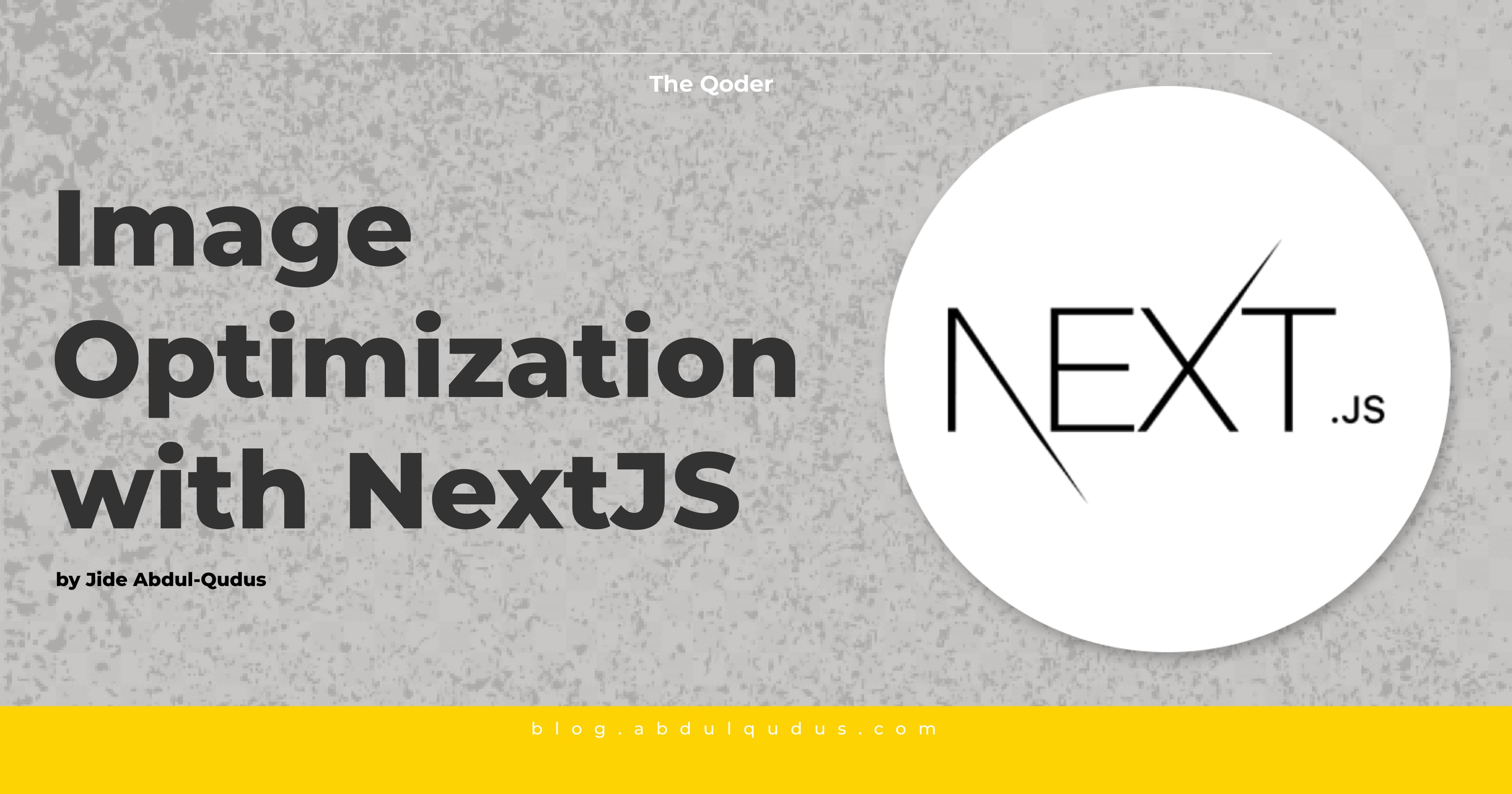 Image Optimization with NextJS